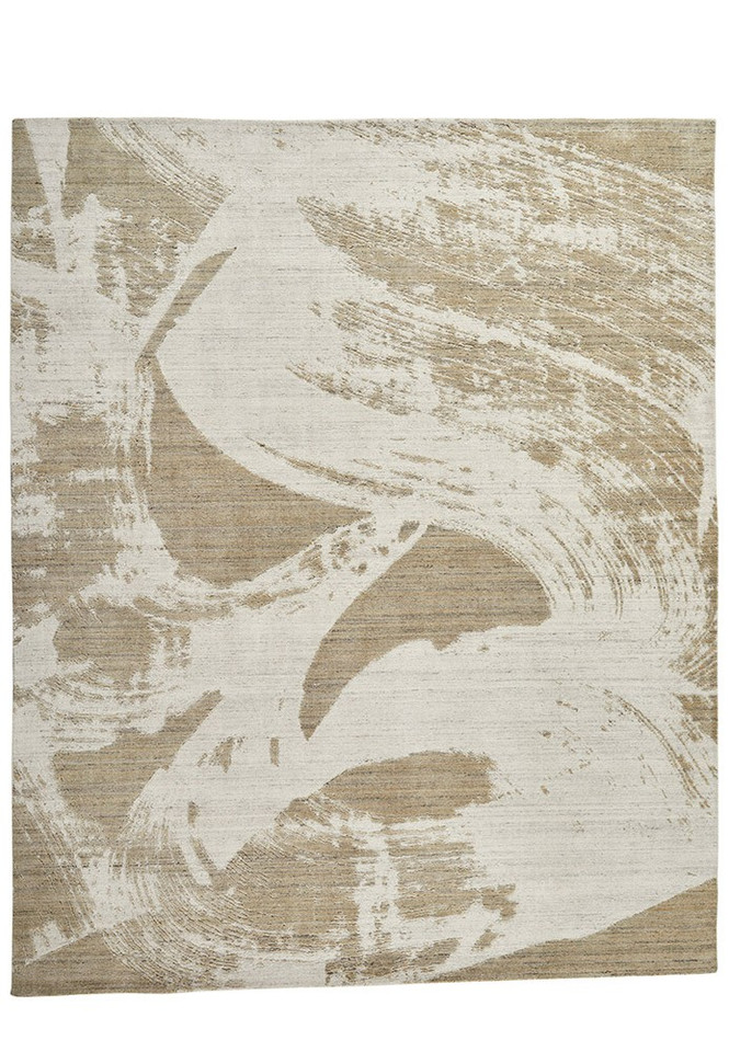 ivory mink abstract rug portrait