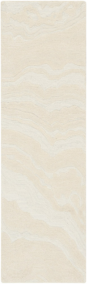 ivory abstract rug portrait