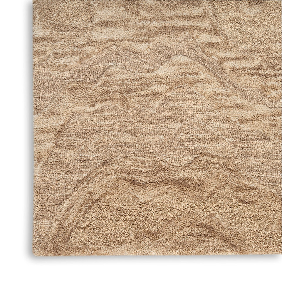 taupe abstract rug closeup corner