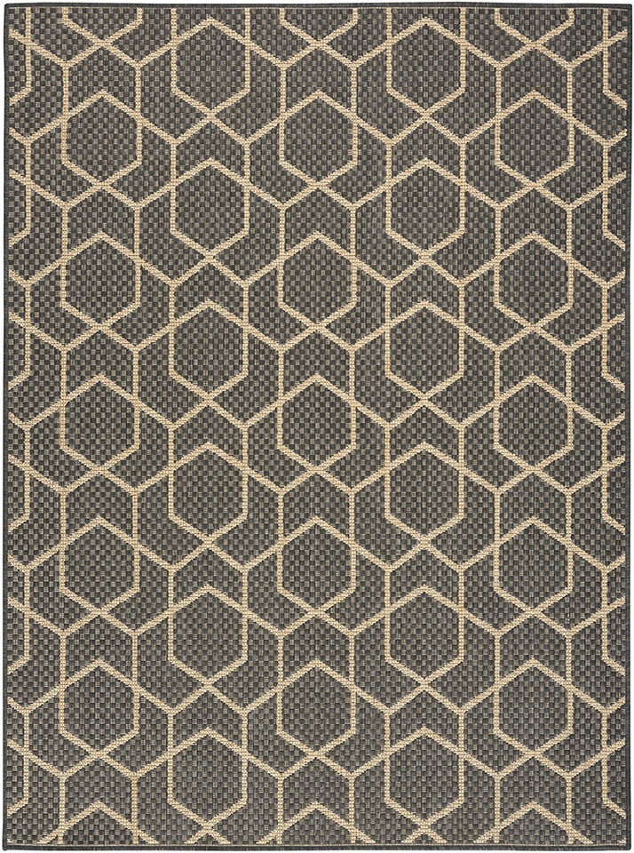 charcoal geometric indoor outdoor rug portrait