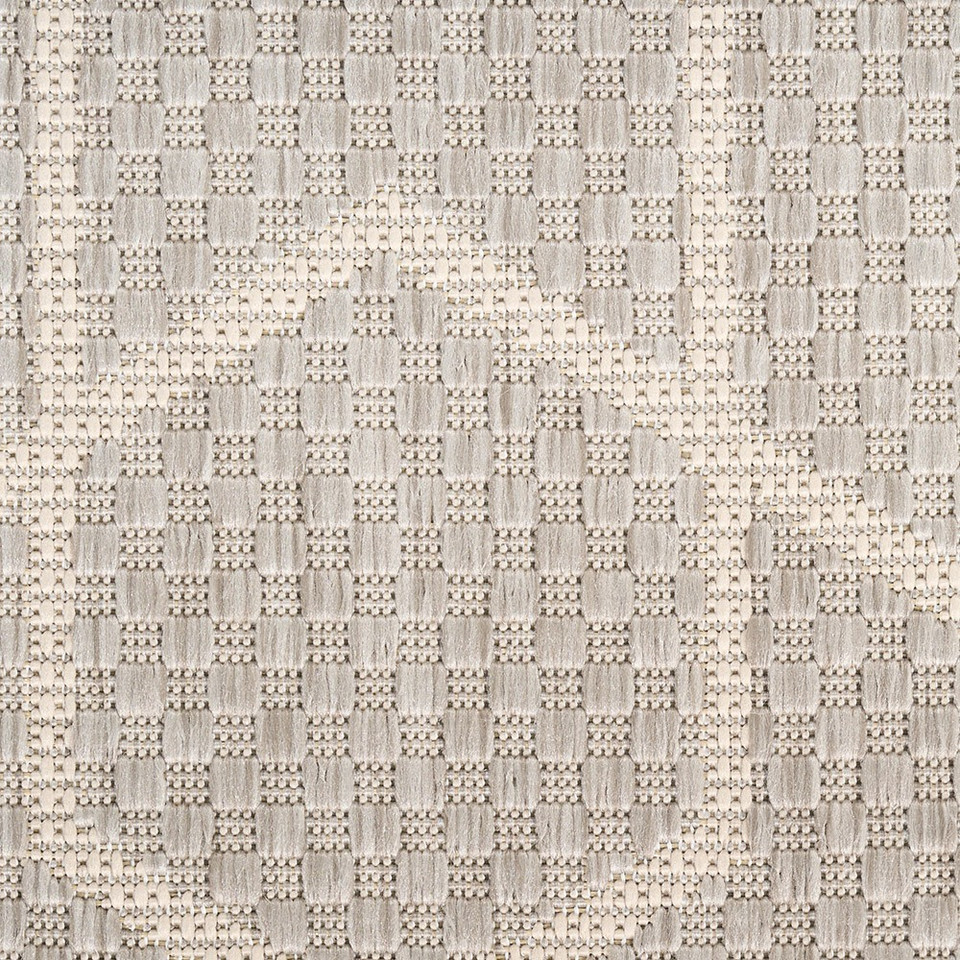grey geometric indoor outdoor rug closeup detail
