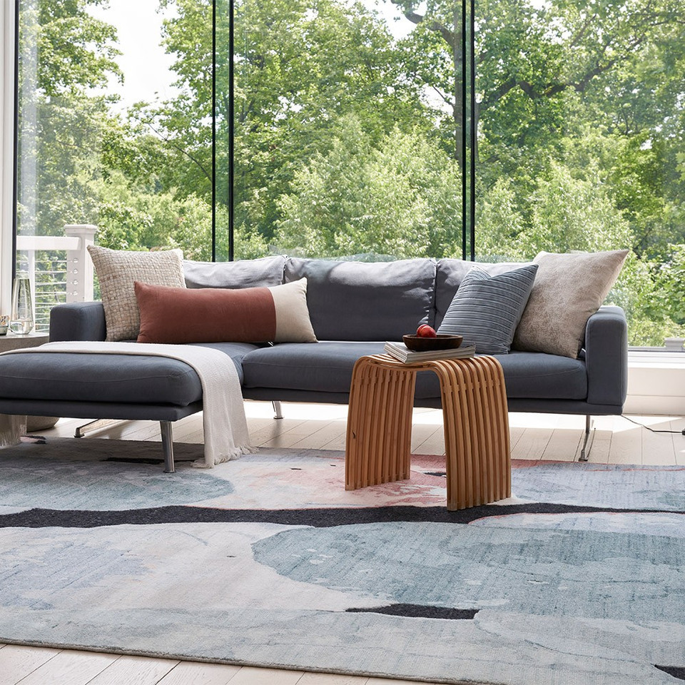 Silk Shadows Rug SHA25 Blue Pink