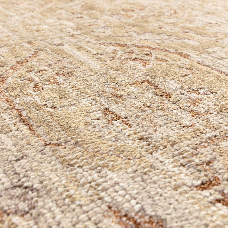 beige traditional rug closeup detail