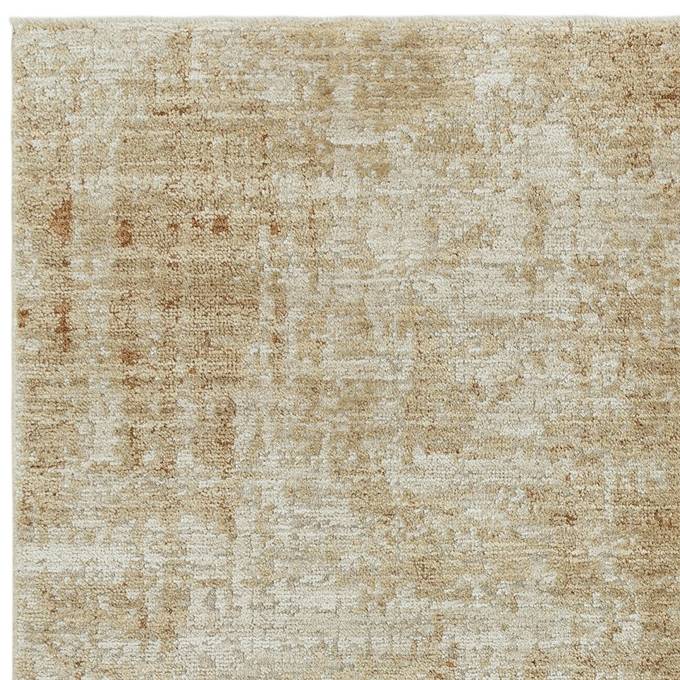 copper abstract rug closeup corner