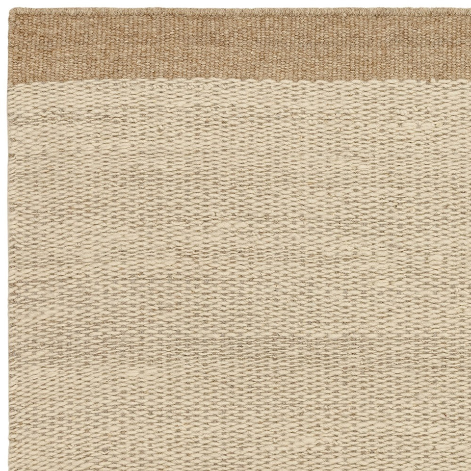 sand flatweave wool rug closeup corner
