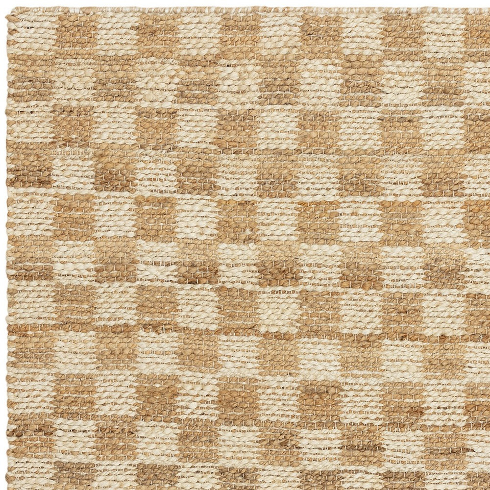 natural jute rug closeup corner