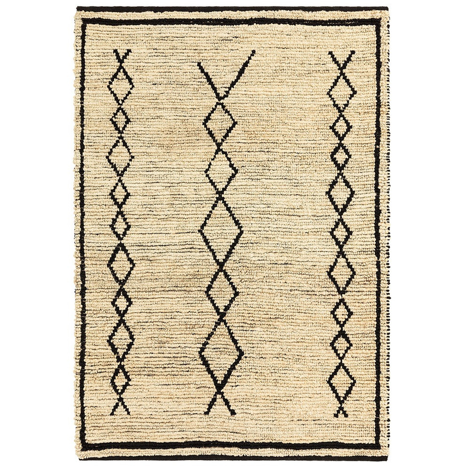 Souk Bleach Black Jute Rug