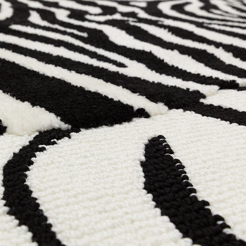 Wilder Zebra Mono Contemporary Rug