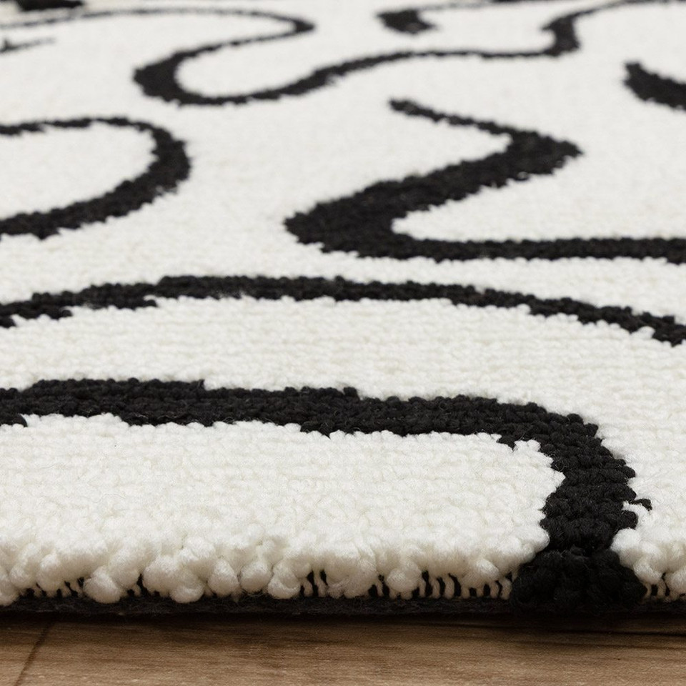 Wilder Zebra Mono Contemporary Rug