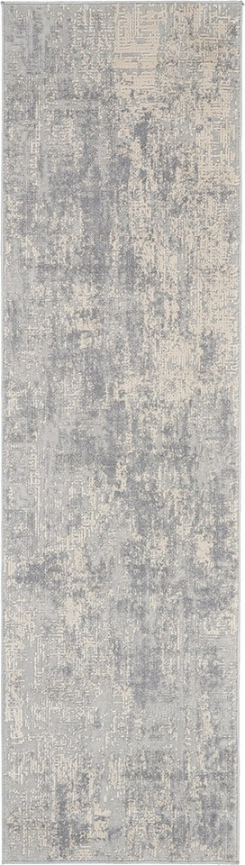 Rustic Textures RUS01 Ivory Silver Abstract Rug