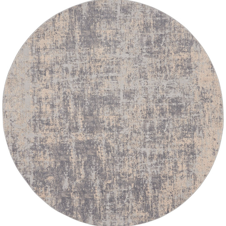 Rustic Textures RUS01 Ivory Silver Abstract Rug