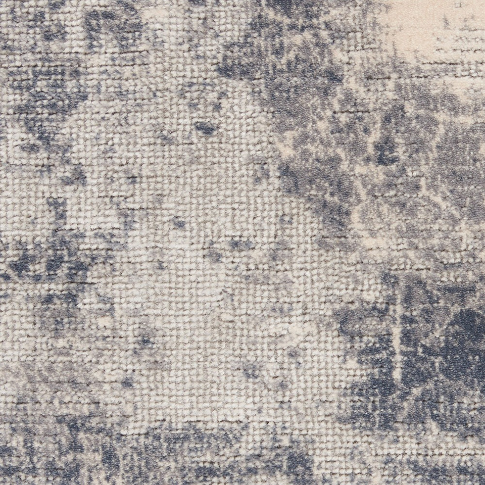 Rustic Textures RUS02 Blue Ivory Abstract Rug