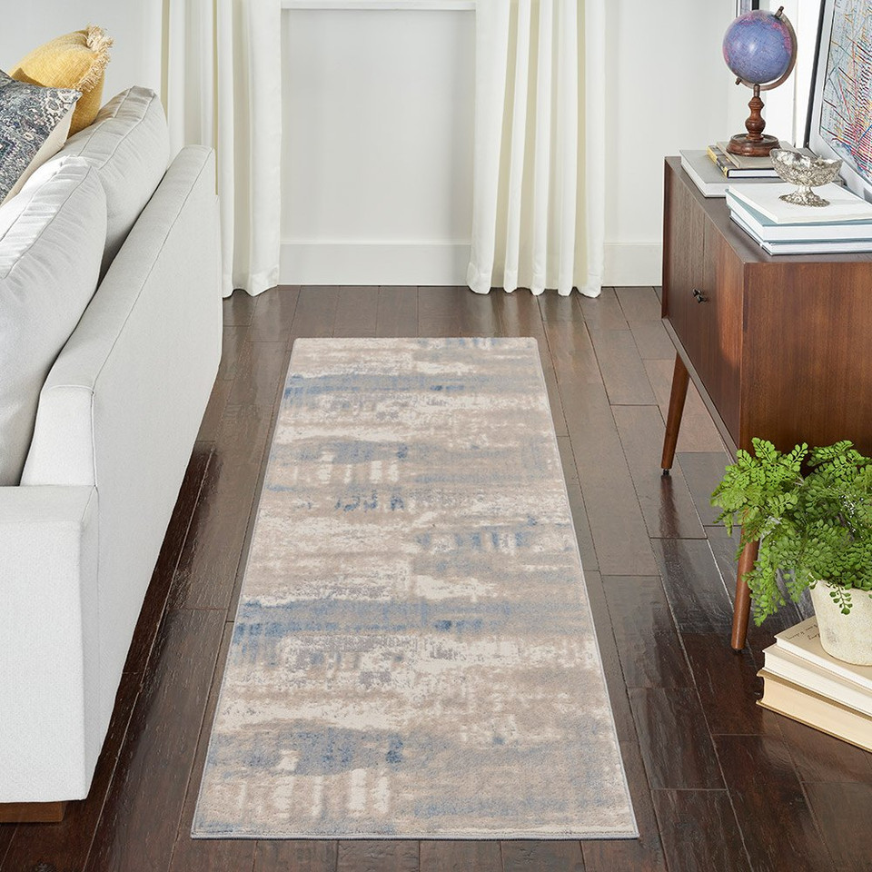 Solace SLA07 Ivory Grey Blue Rug