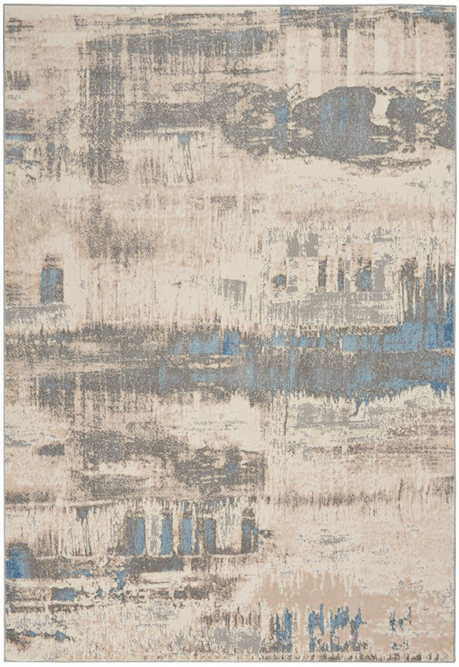 Solace SLA07 Ivory Grey Blue Rug