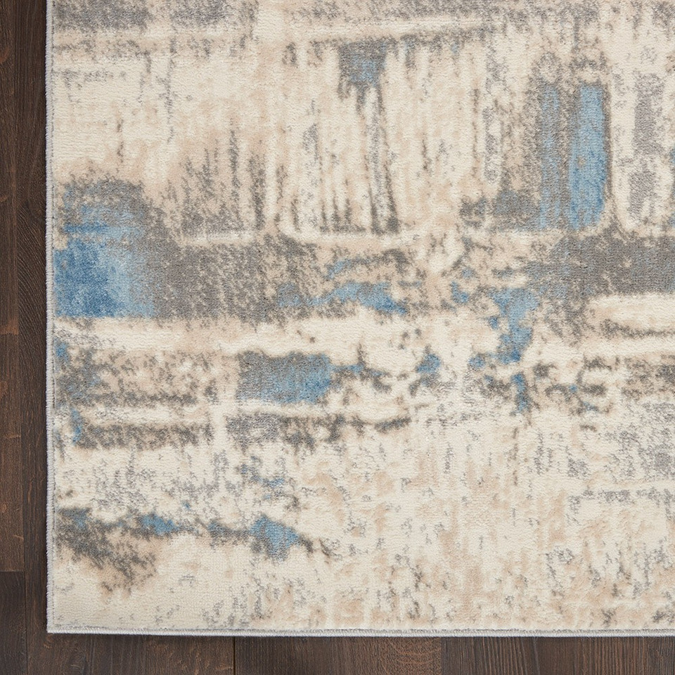 Solace SLA07 Ivory Grey Blue Rug