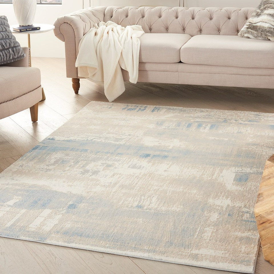 Solace SLA08 Ivory Grey Blue Rug