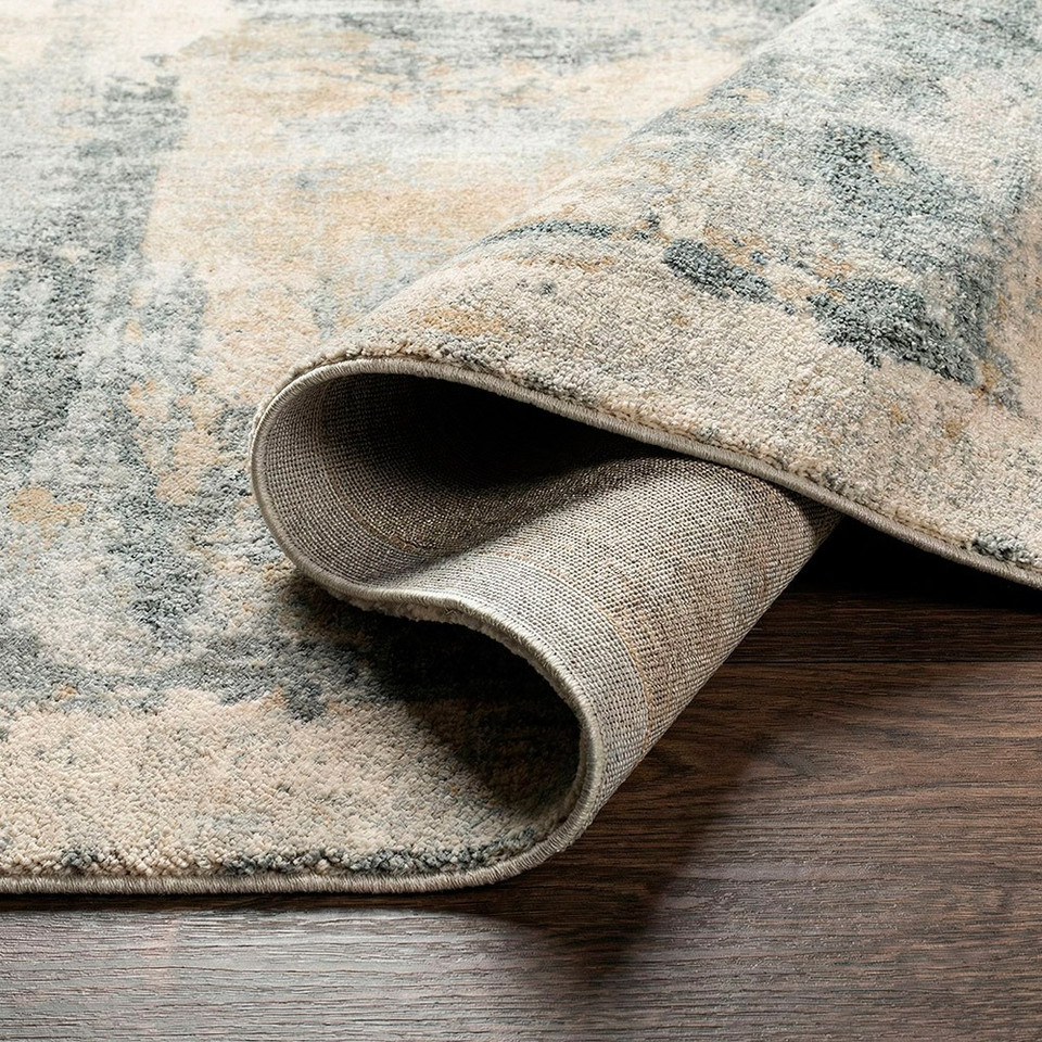 Avellino Abstract Modern Marble Grey Beige Rug