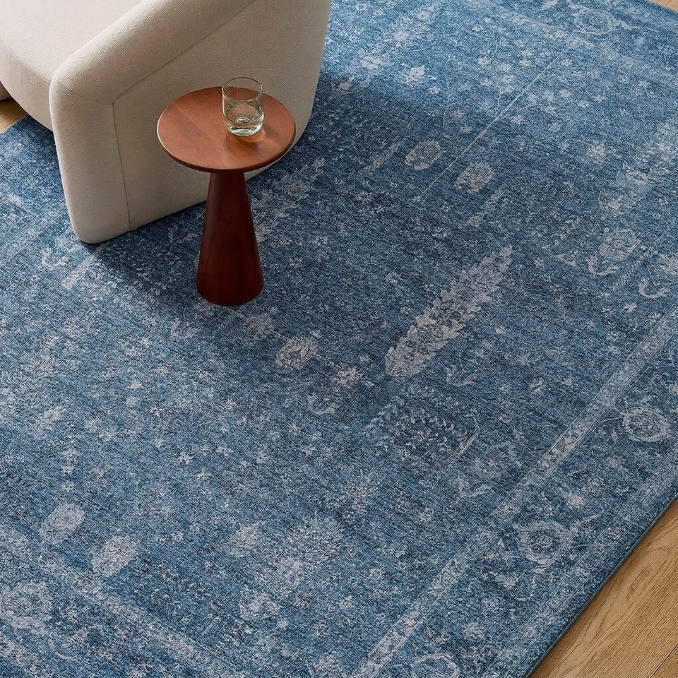 Cyrus Vintage Traditional Blue Rug