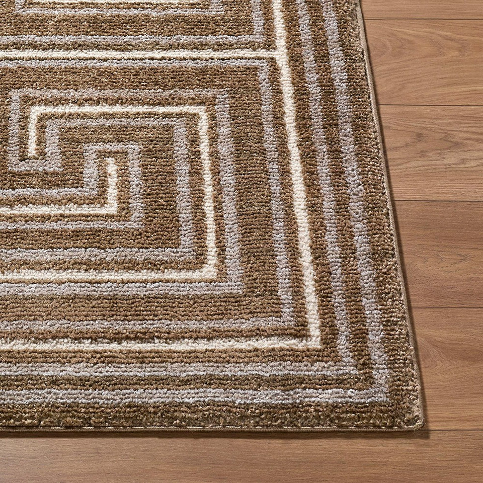 La Luna Global Graphic Brown Rug