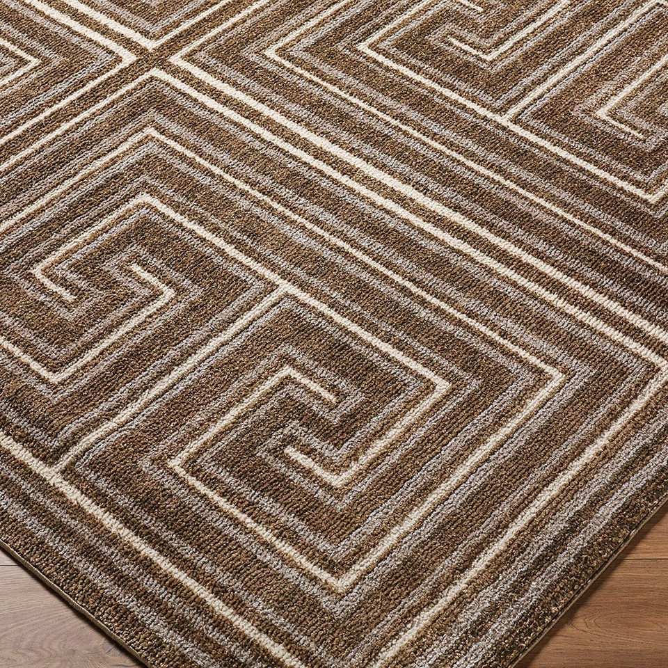 La Luna Global Graphic Brown Rug