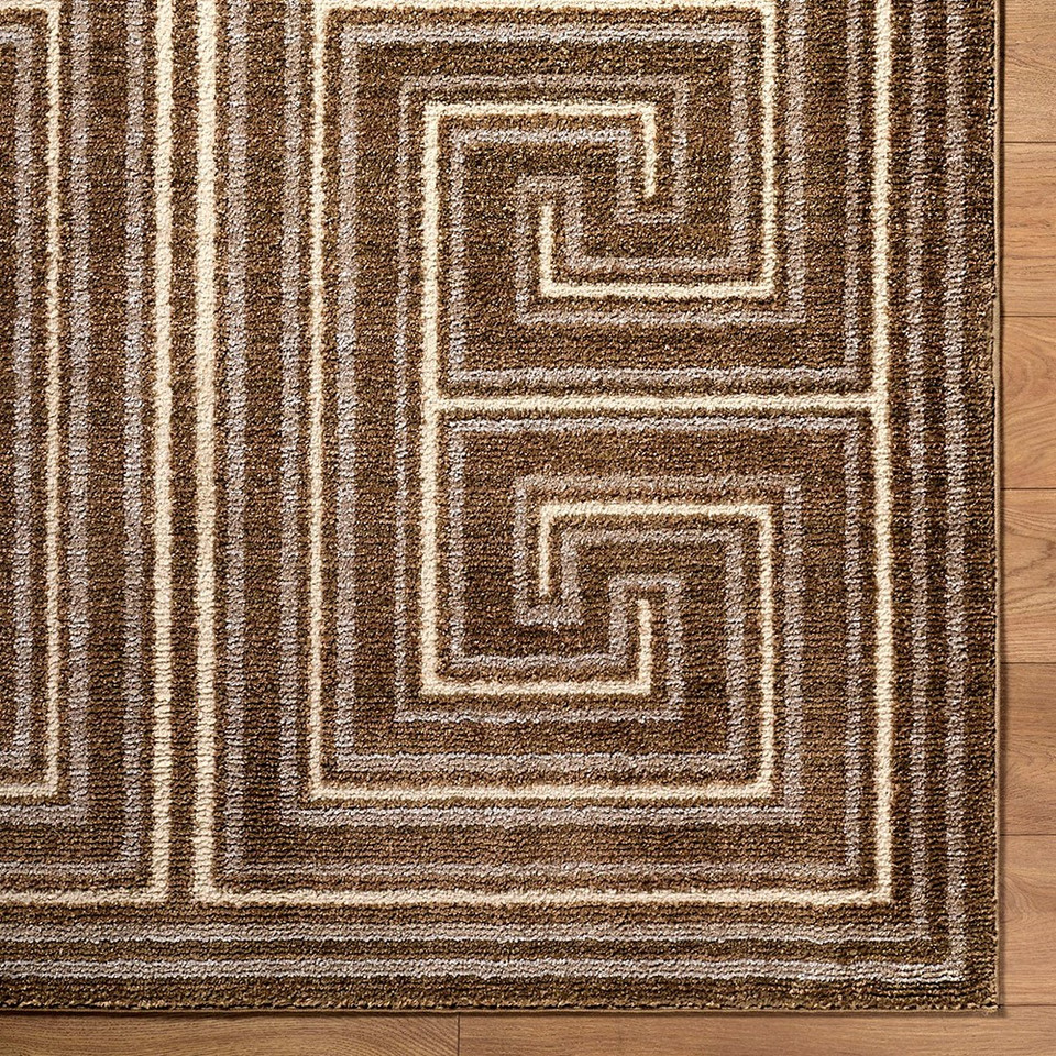 La Luna Global Graphic Brown Rug
