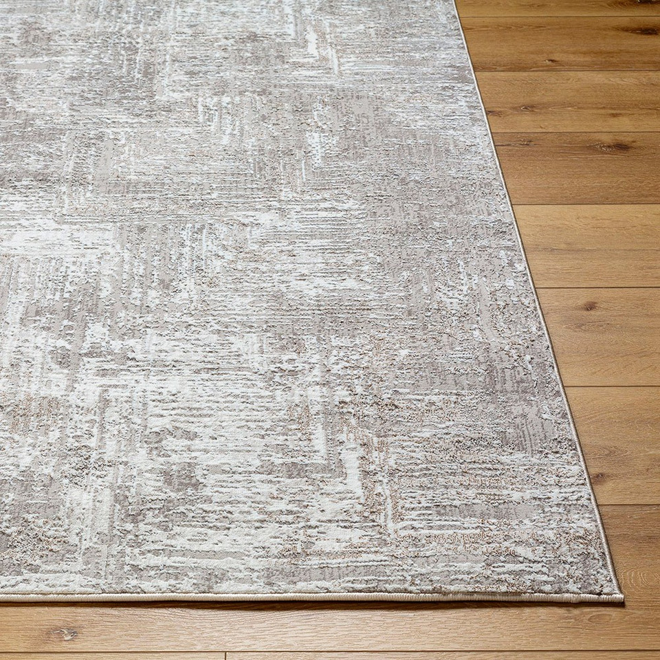 Allegro Abstract Modern Marble Ivory Beige Rug