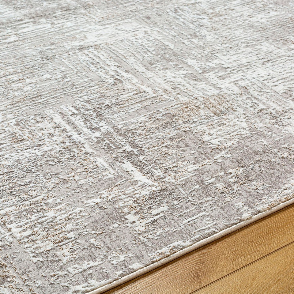 Allegro Abstract Modern Marble Ivory Beige Rug