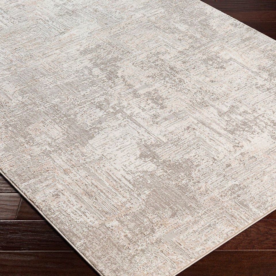 Allegro Abstract Modern Marble Ivory Beige Rug