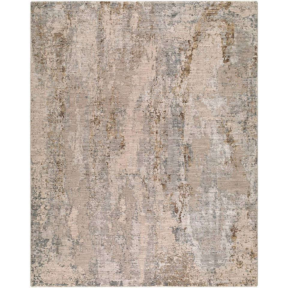 Arda Abstract Modern Marble Taupe Rug