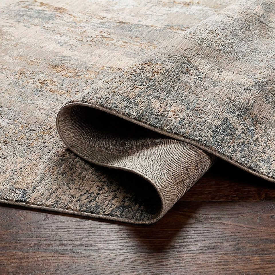 Arda Abstract Modern Marble Taupe Rug
