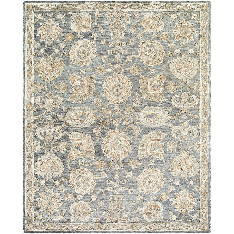 Arnold Traditional Wool Blue Rug