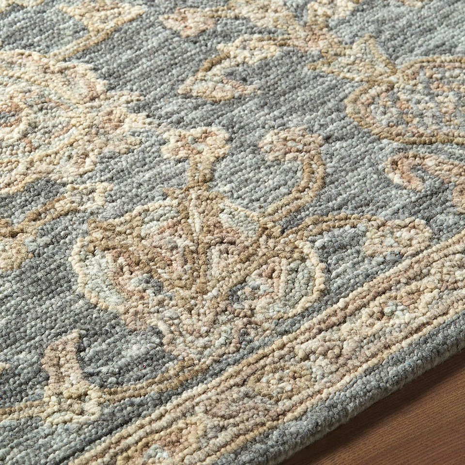 Arnold Traditional Wool Blue Rug