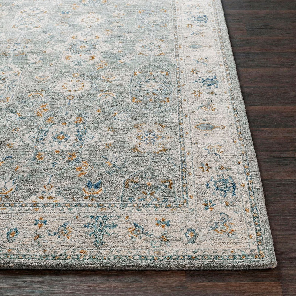 Dresden Vintage Traditional Grey Rug