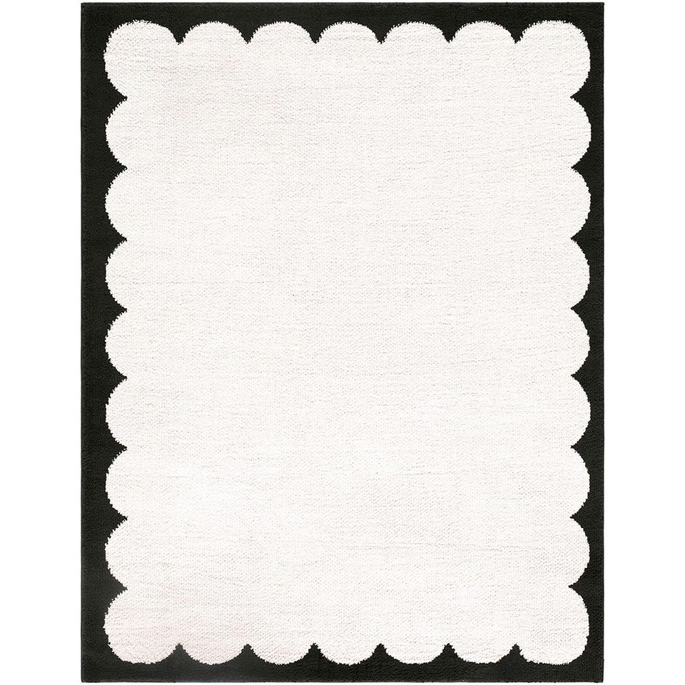 Fossay Washable Modern Shaggy Cream Rug