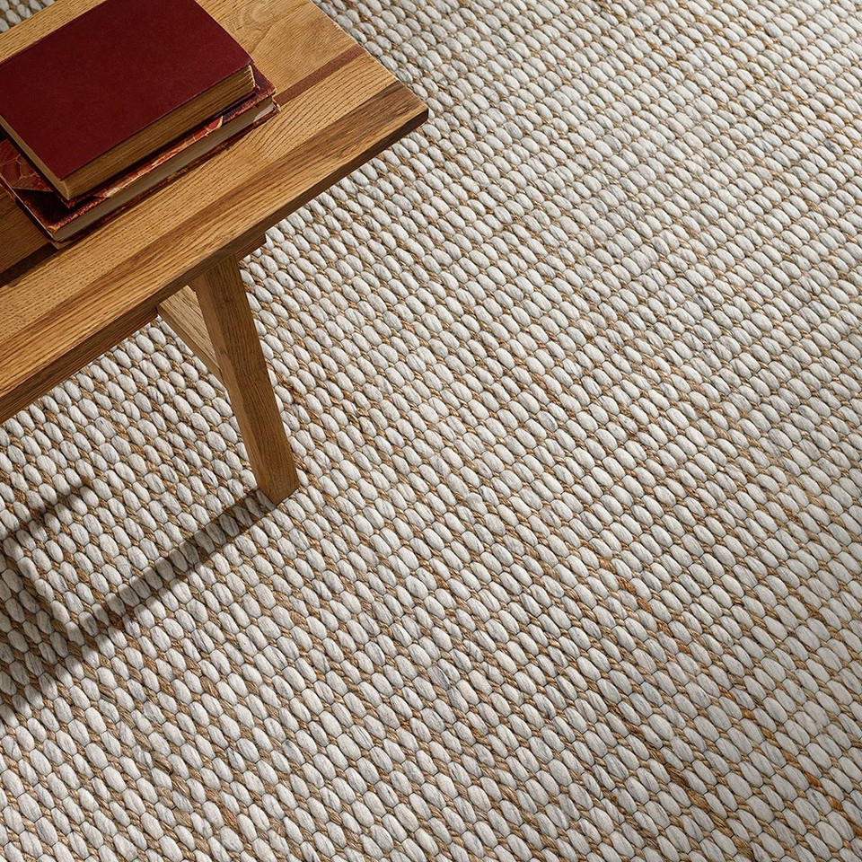 Priya Modern Jute Wool Beige Rug