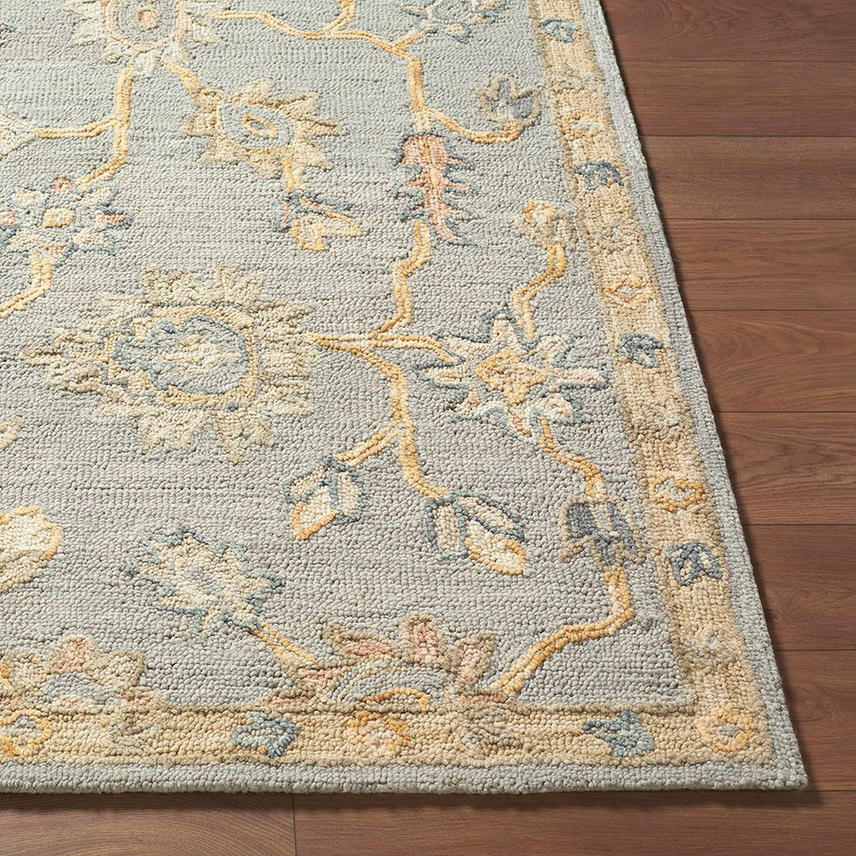 Arnold Traditional Wool Grey Rug