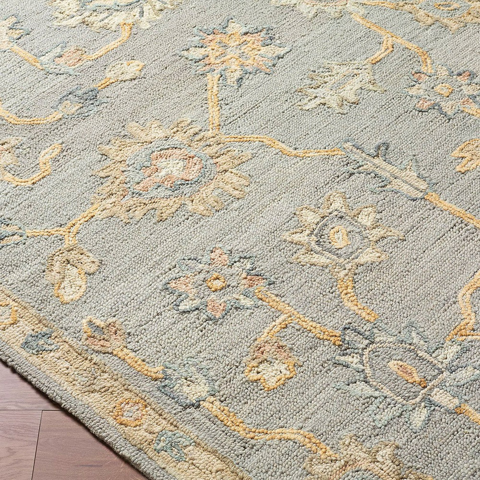 Arnold Traditional Wool Grey Rug