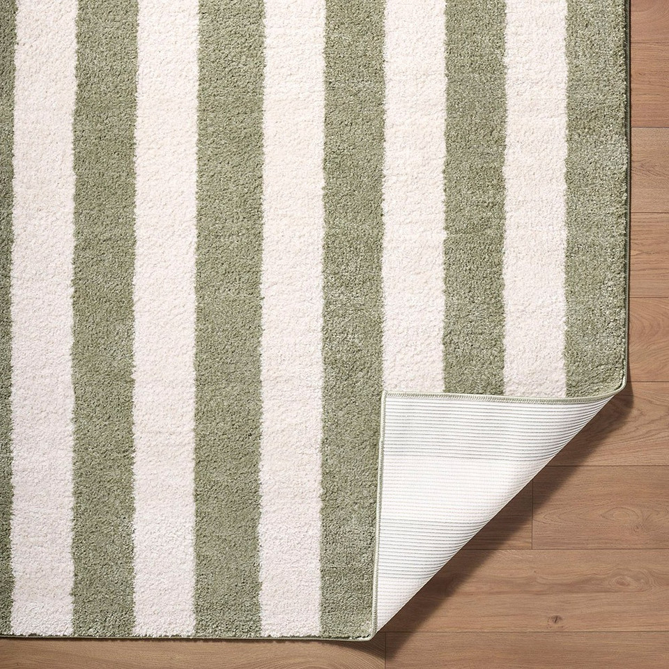 Fossay Washable Modern Shaggy Green Rug