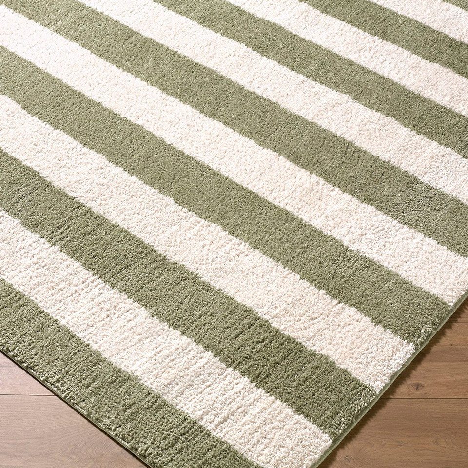 Fossay Washable Modern Shaggy Green Rug