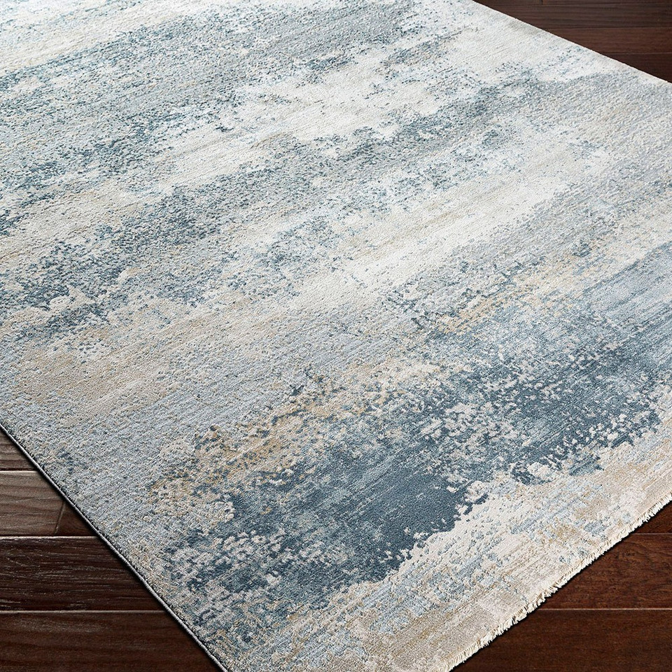 Brunswick Abstract Modern Blue Beige Rug