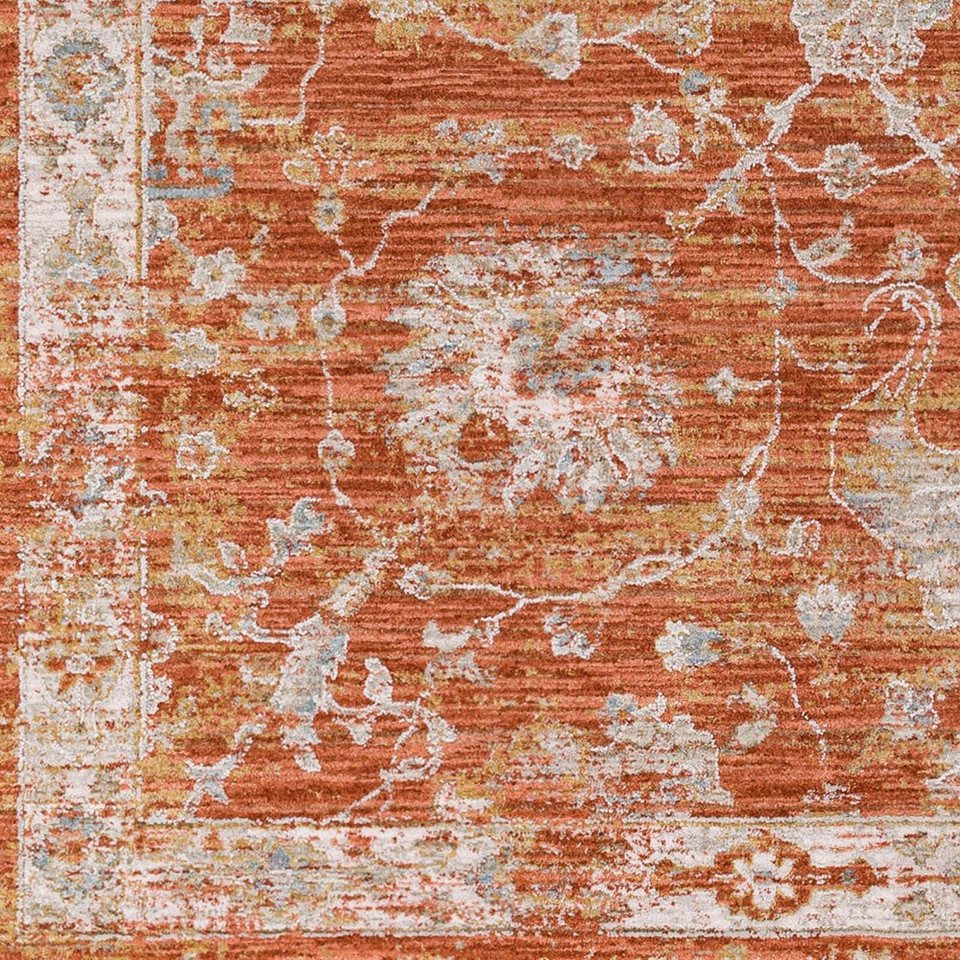 Avant Garde Vintage Traditional Orange Rug