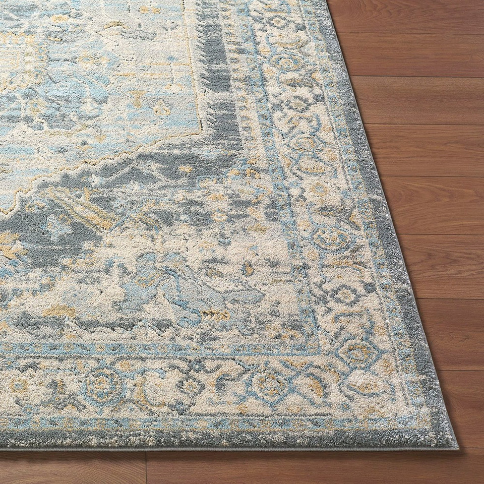 Avellino Vintage Traditional Boho Blue Rug