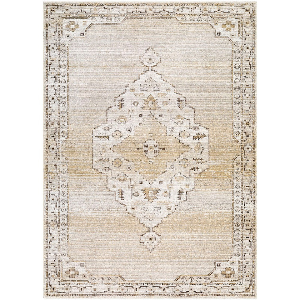 Fifth Avenue Vintage Traditional Brown White Rug