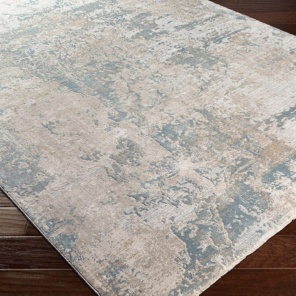 Brunswick Abstract Modern Blue Grey Rug