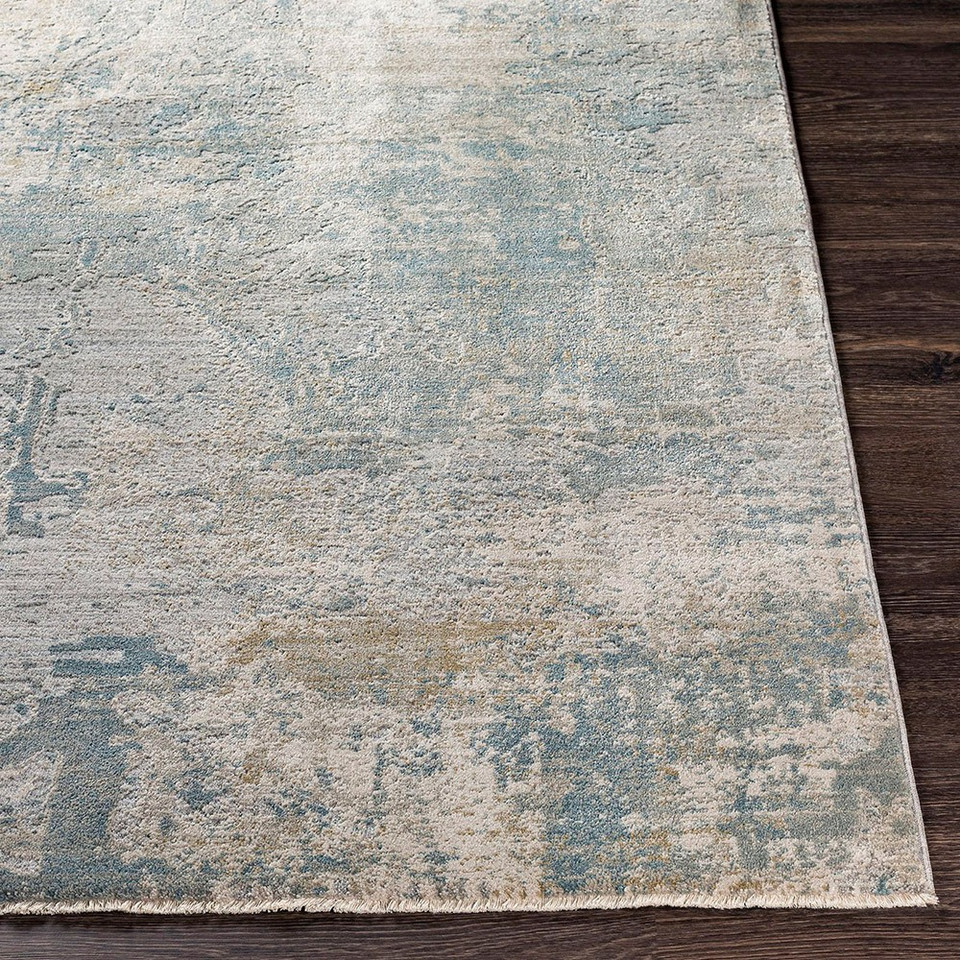 Brunswick Abstract Modern Blue Grey Rug