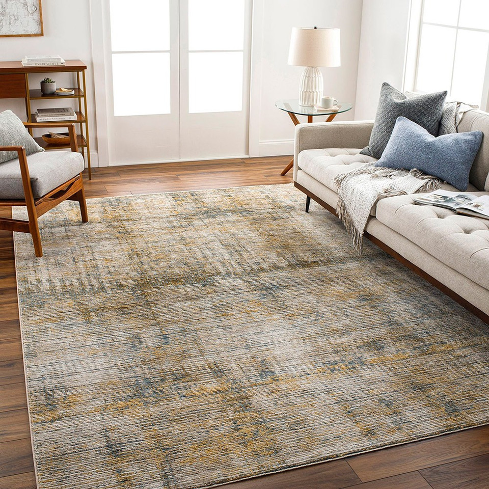 Naila Abstract Beige Blue Rug