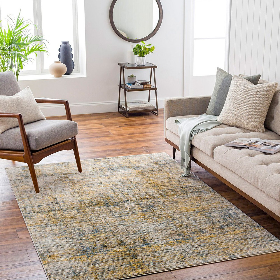 Naila Abstract Beige Blue Rug