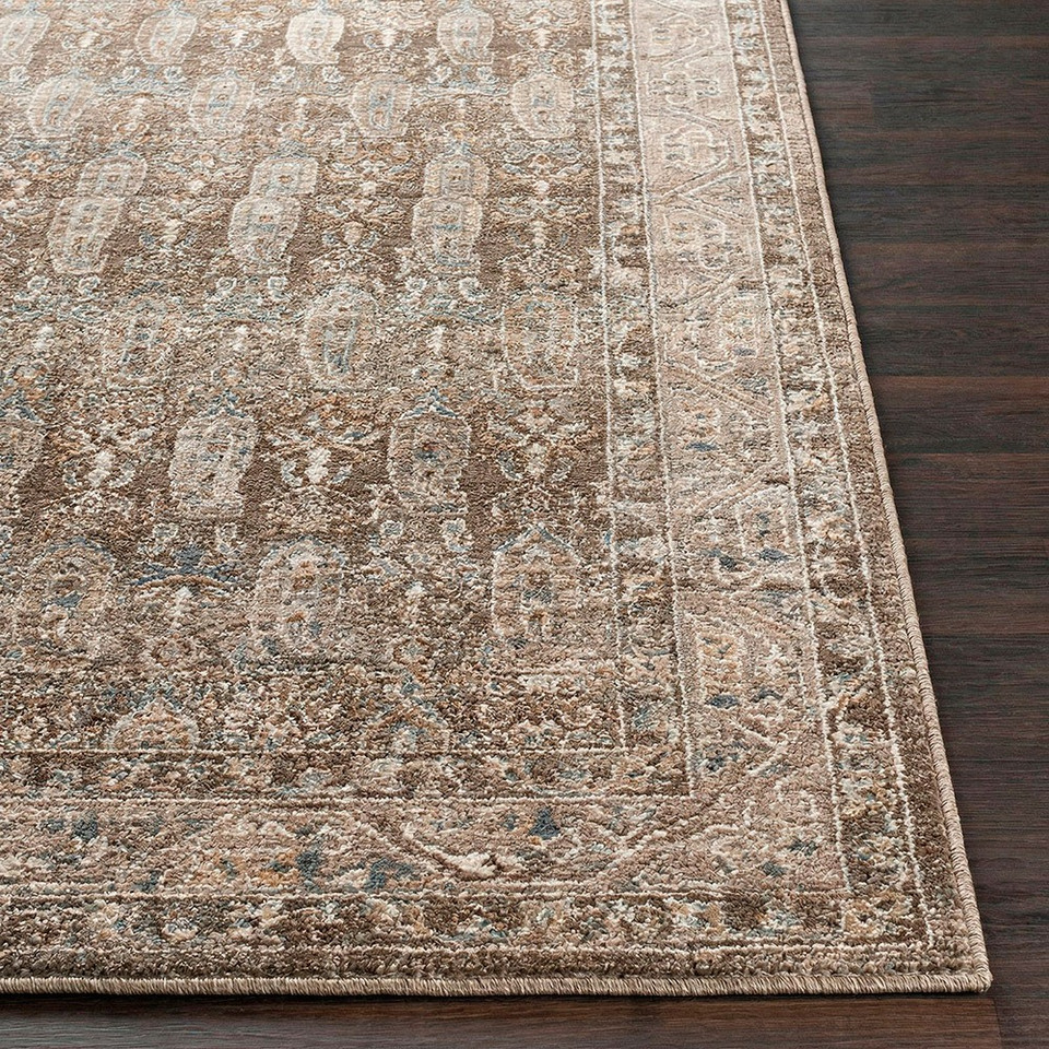 Arda Vintage Traditional Dark Taupe Rug