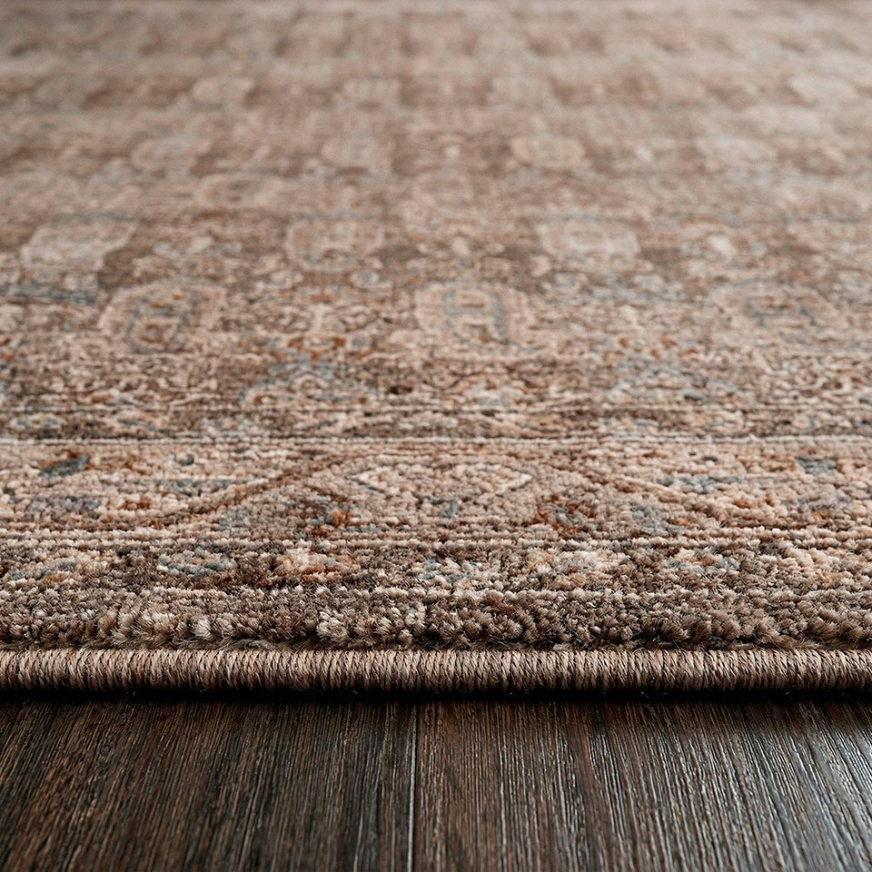 Arda Vintage Traditional Dark Taupe Rug