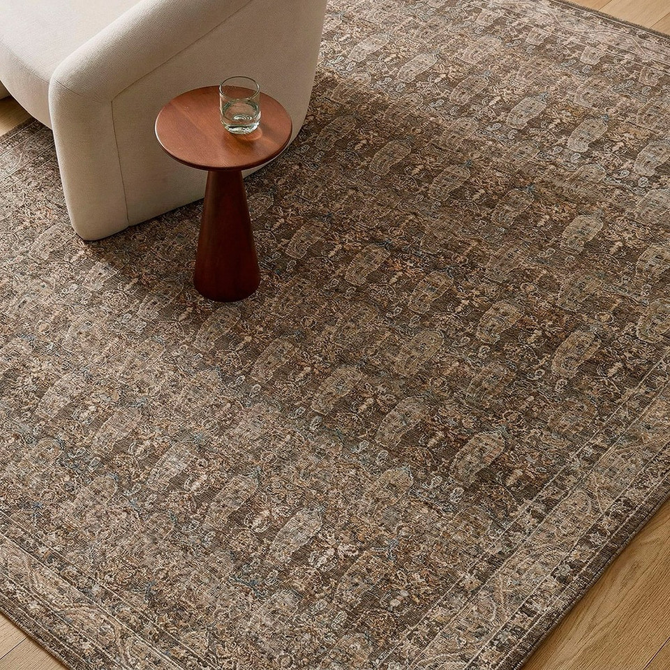 Arda Vintage Traditional Dark Taupe Rug